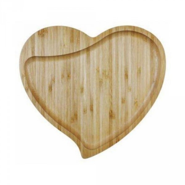 petisqueira em bambu com formato de coração