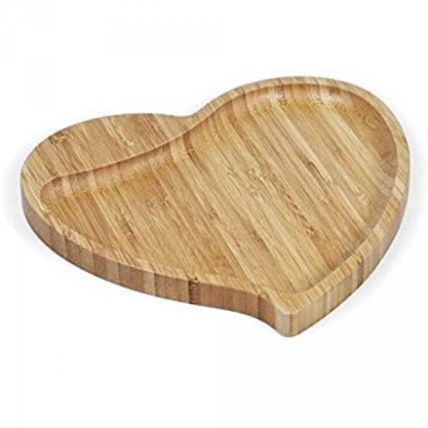 petisqueira em bambu com formato de coração