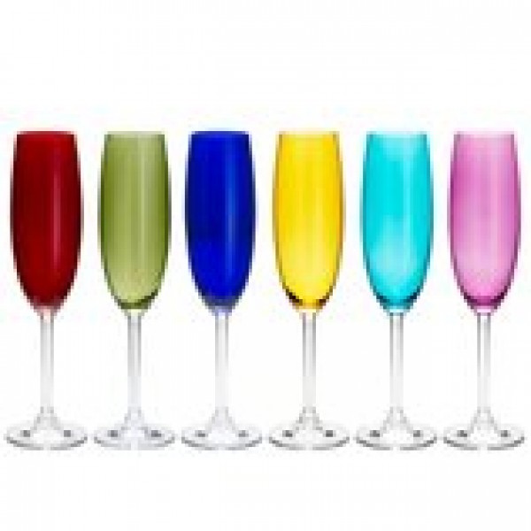 conjunto 6 taças champagne cristal 